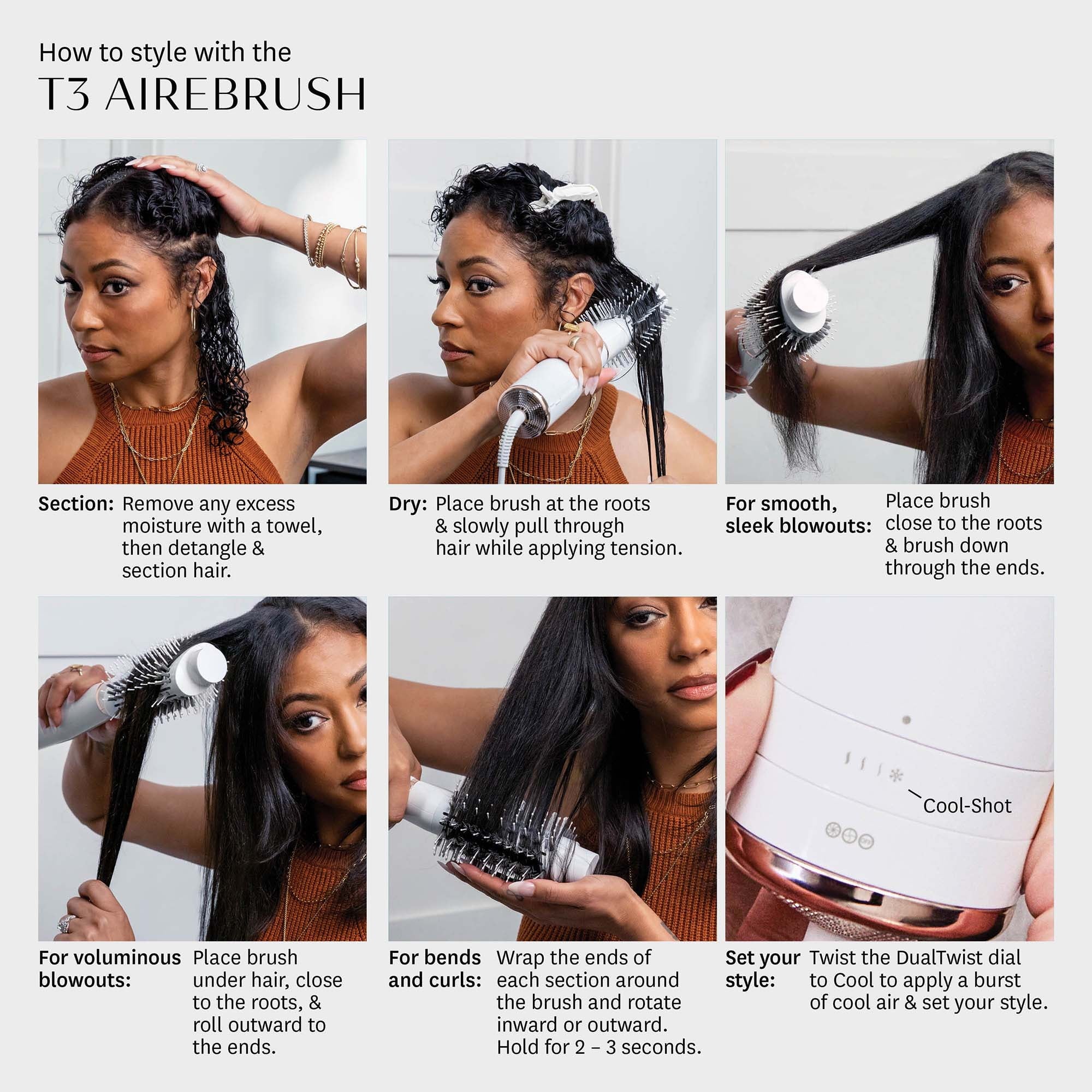T3 AireBrush One-Step Smoothing and Volumizing Hair Dryer Brush