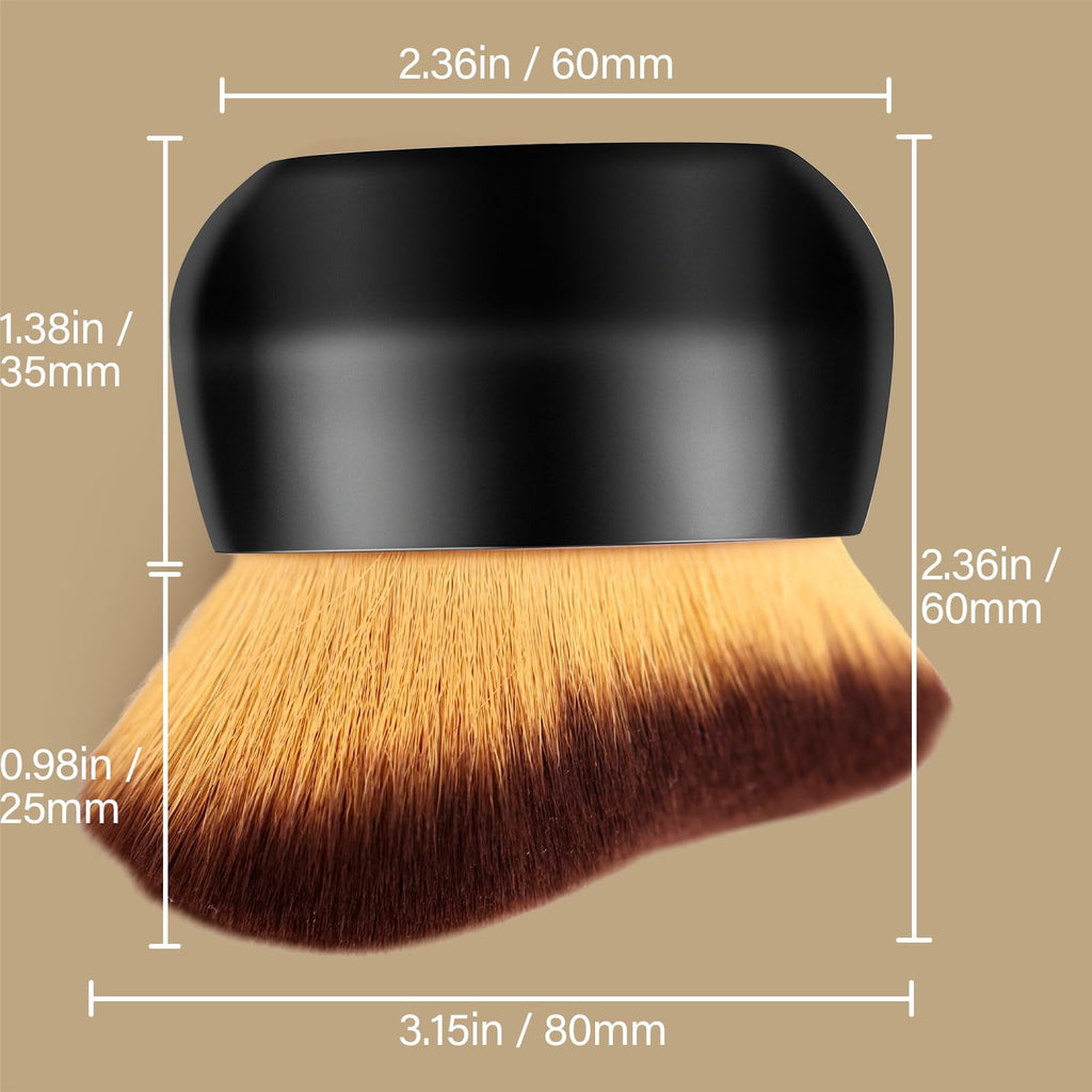 Yoobeaul Extra Large Body Makeup Brush for Self Tanner, Leg Makeup &Bronzer Blend, 75 mm, Sunscreen Face& Back Makeup Brush, Wet& Dry Use- Black