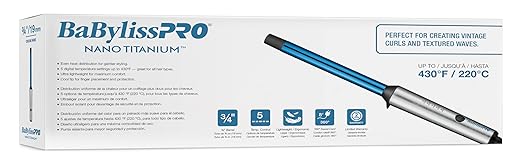 BaBylissPRO Nano Titanium .75" Curling Wand