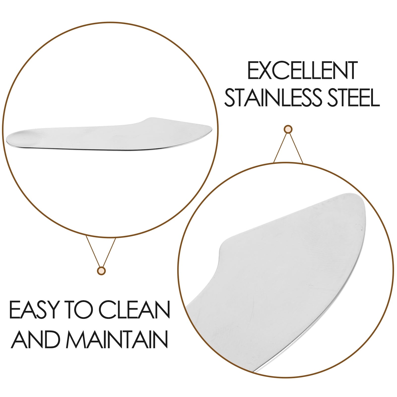 UNOMOR Stainless Steel Cream Spatula Gua Sha Facial Tools For Skincare Women Makeup Routine 1Pcs