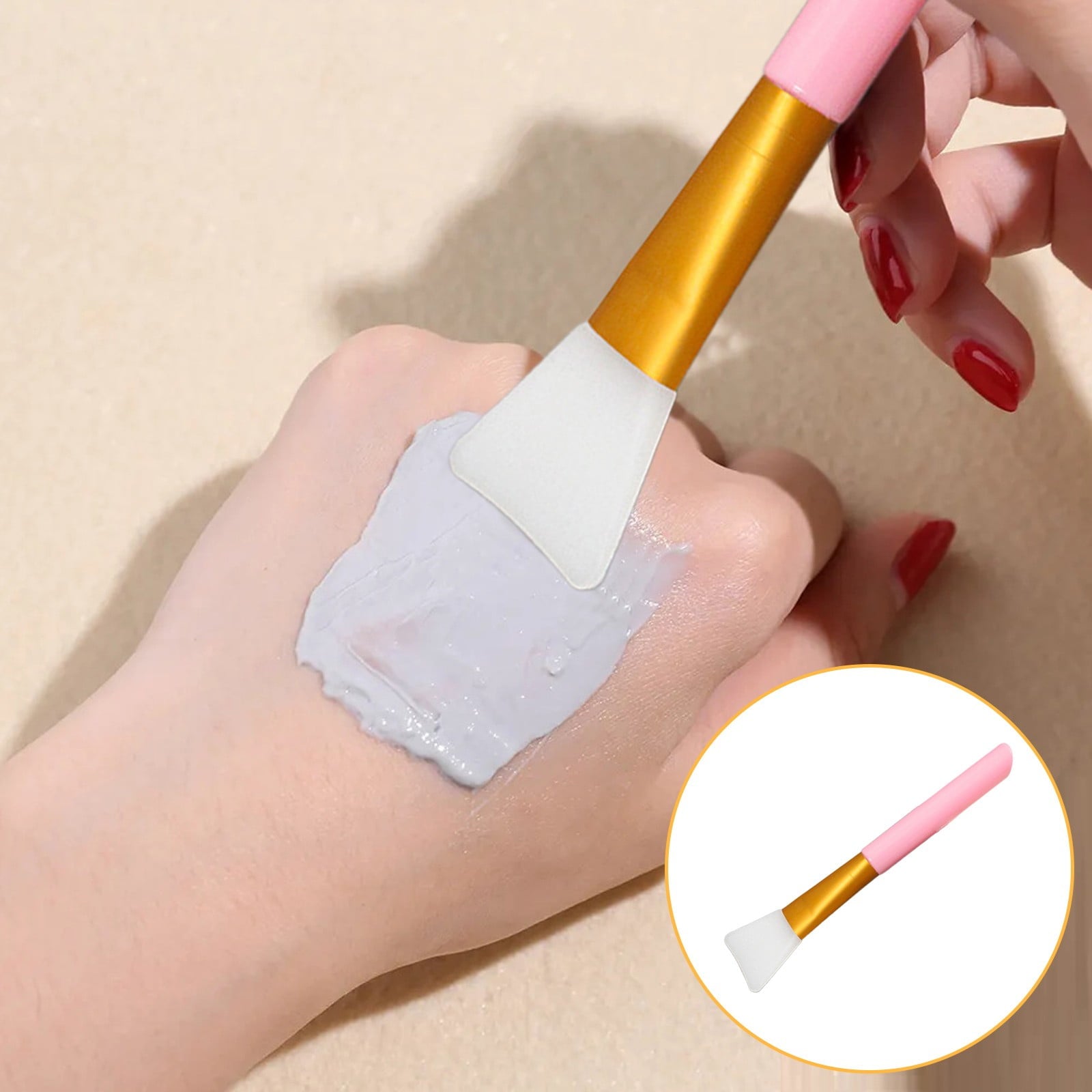 Beauty Tools 1pcs Silicone Face Brushes Flexible Facial Mud Applicator Brush for Spa and Routine