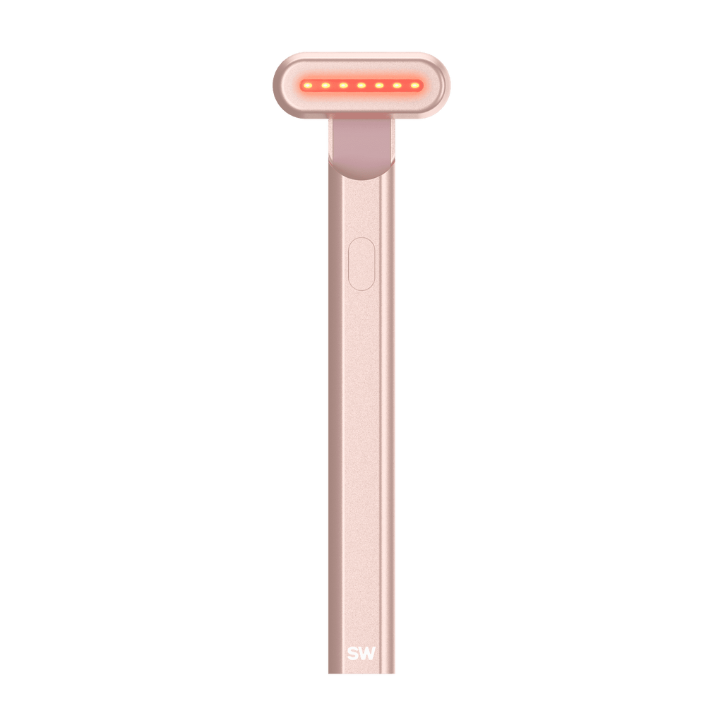 Solawave 4-in-1 Red Light Therapy Skincare Wand - Facial Massage, Galvanic Current, and Warmth - for Face & Neck - FDA Cleared