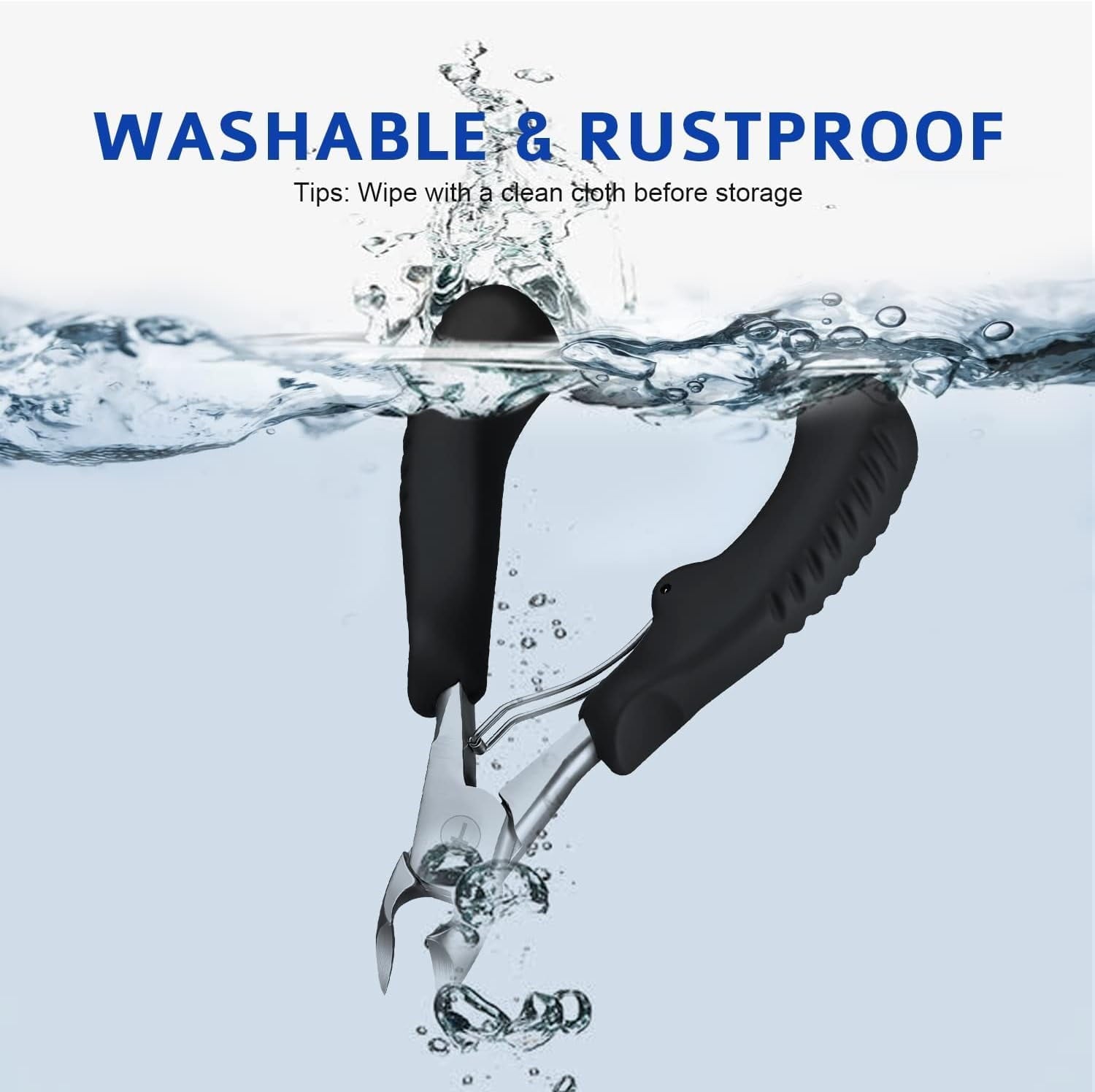 Kaasage Toenail Clippers for Seniors Thick Nail & Ingrown Toenails Stainless Steel Sharp Curved Blade for Pedicure Tool Nail Clipper